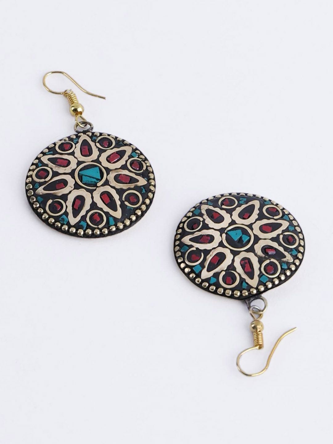 PANASH Gold-Plated Contemporary Drop Earrings
