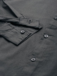 The Indian Garage Co Men Grey Mandarin Collar Casual Shirt