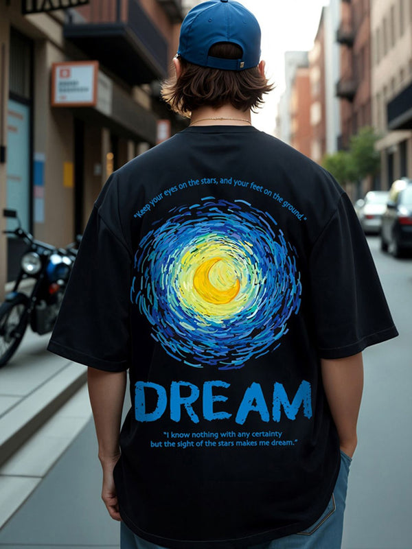 Bewakoof Graphic Printed Drop-Shoulder Sleeves Oversized Cotton T-shirt