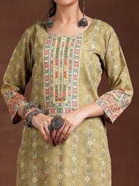 Libas Ethnic Motifs Printed Round Neck Straight Kurta