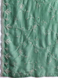 Indo Era Floral Embroidered Sequinned Kurta with Trousers & With Dupatta