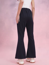 DressBerry Women Flared High-Rise Trousers