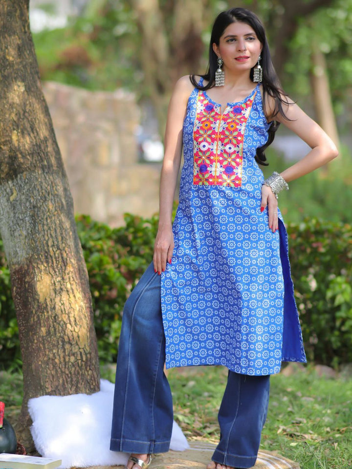 Kalini Wanita Kurta Bercetak Floral