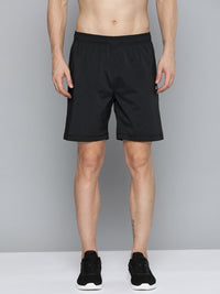 HRX By Hrithik Roshan Training Men Jet Black Rapid-Dry Brand Carrier Shorts