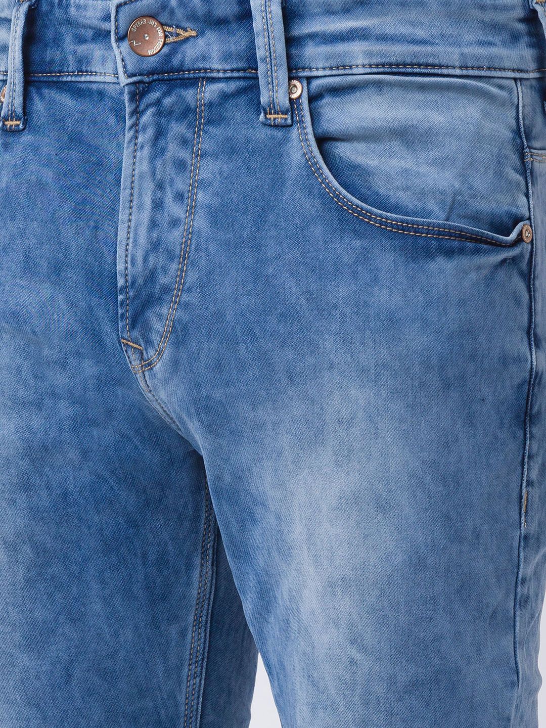 SPYKAR Men Kano Slim Fit Heavy Fade Stretchable Jeans
