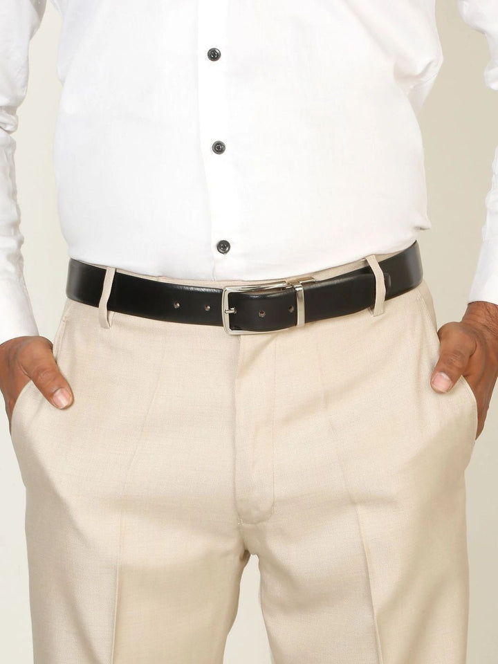 Teakwood Leathers Men Leather Reversible Formal Belt