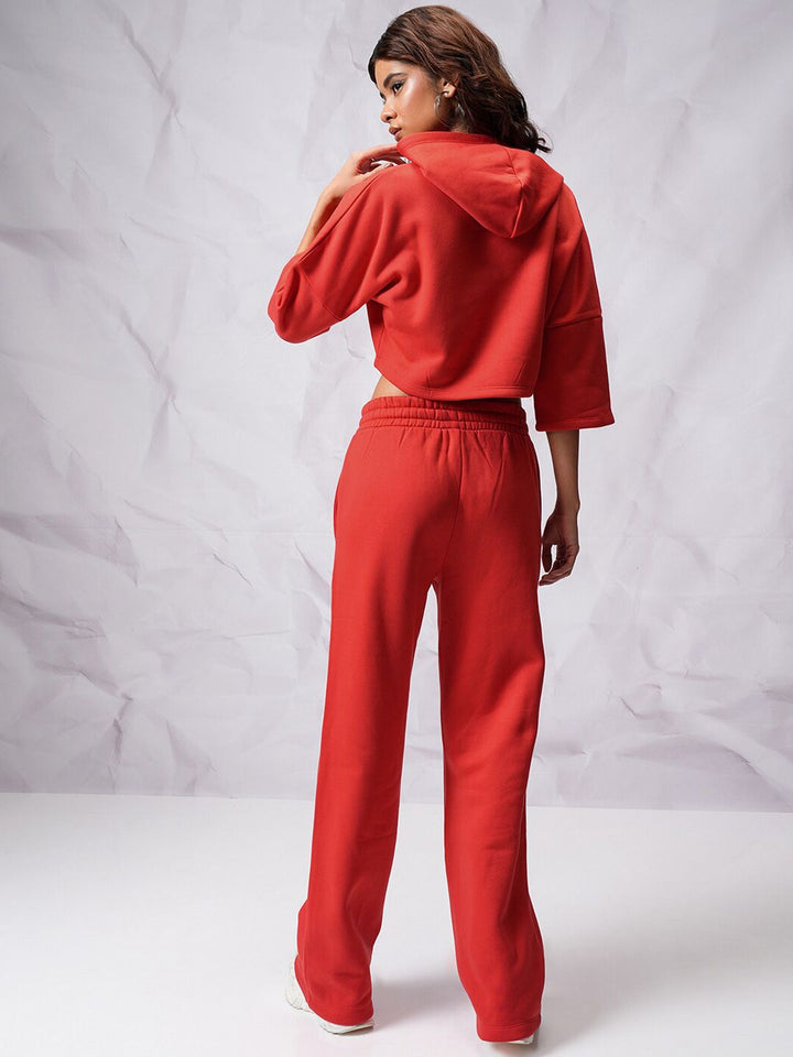 Tokyo Talkies Printed Hooded Terry Relaxed fit Sweatshirt with Trousers