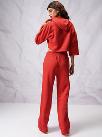 Tokyo Talkies Printed Hooded Terry Relaxed fit Sweatshirt with Trousers