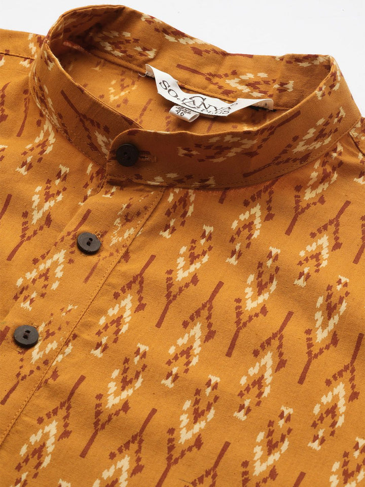 SOJANYA PLUS Geometric Printed Cotton Kurta