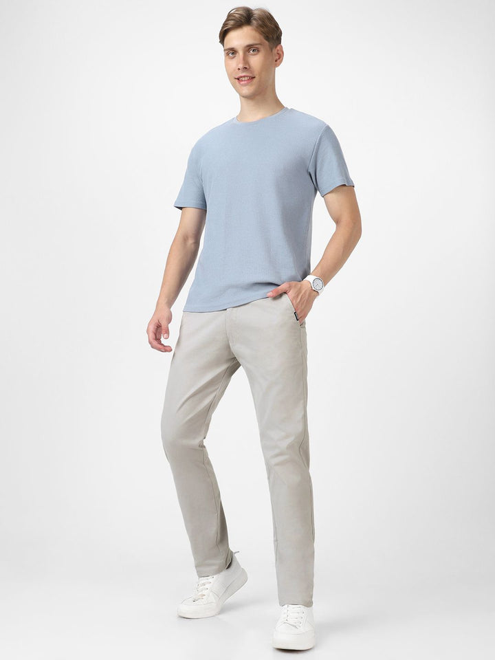 Urbano Fashion Men Grey Slim Fit Solid Chinos