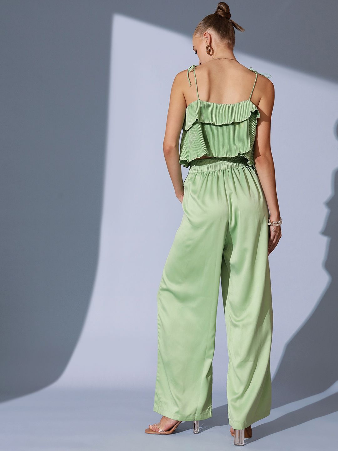 STREET 9 Pleated Shoulder Strap Top With Trouser Co-Ords