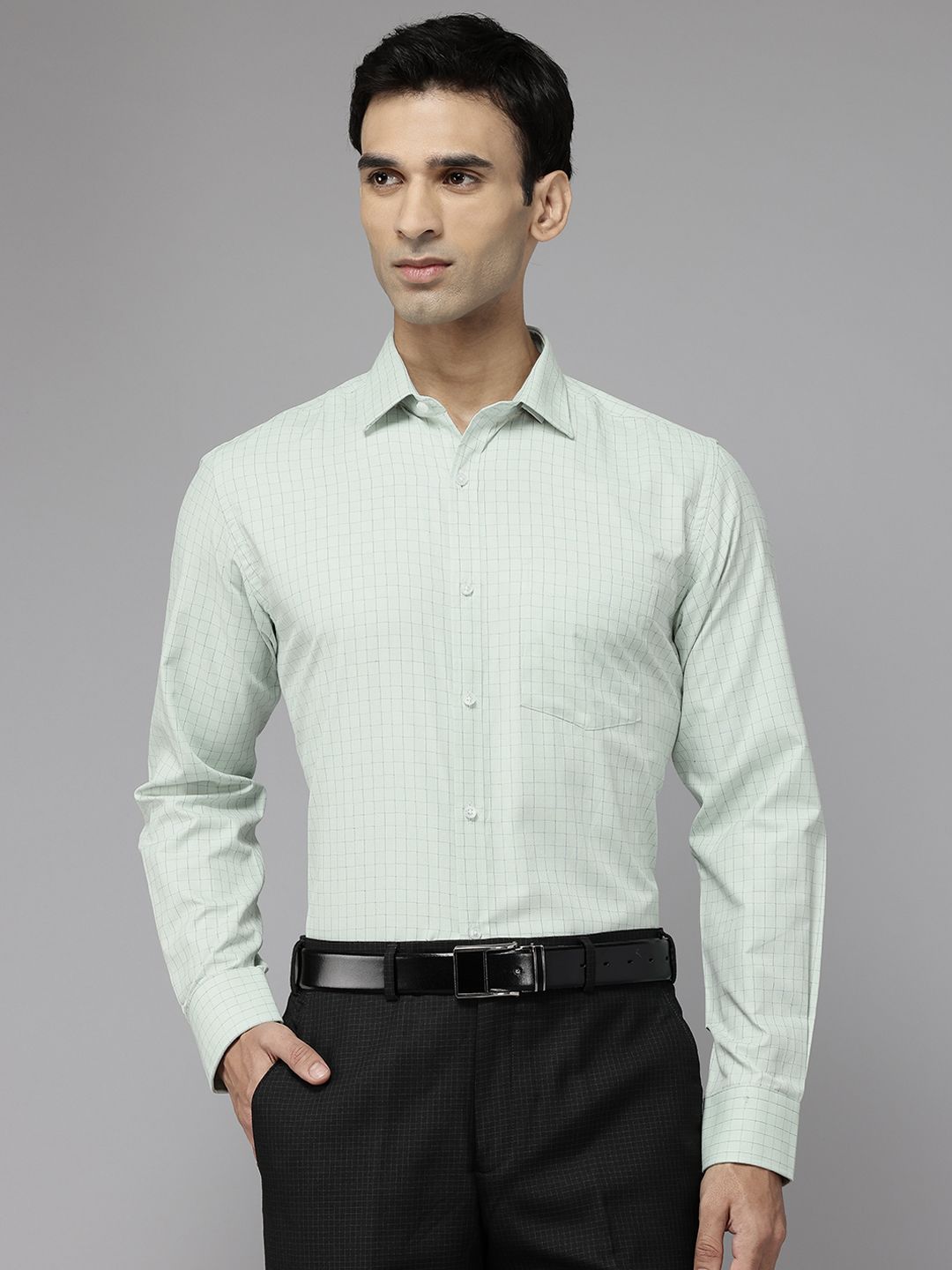 Park Avenue Slim Fit Checked Formal Shirt
