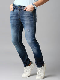 SPYKAR Men Cotton Mildly Distressed Heavy Fade Stretchable Jeans