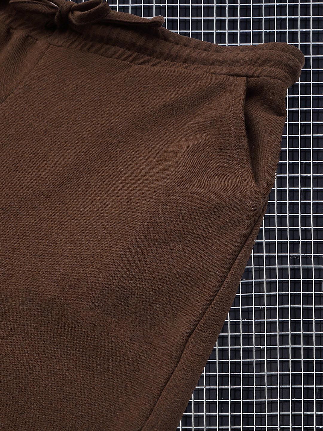 SASSAFRAS Women Brown Cotton Relaxed fit Track Pants