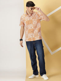 Thomas Scott Printed Smart Slim Fit Opaque Casual Shirt