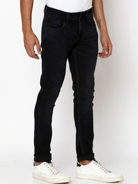 SPYKAR Men Slim Fit Low-Rise Dark Shade Clean Look Stretchable Jeans