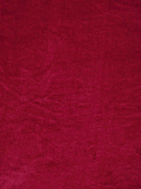 KLOTTHE Red Solid Woolen 300 TC King Bedsheet with 2 Pillow Covers-250X225 cm