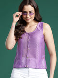 DressBerry Self-Design Semi-Sheer Top