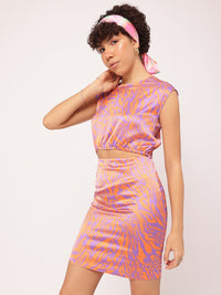 DressBerry Satin Dreams Cut-Out Bodycon Mini Dress