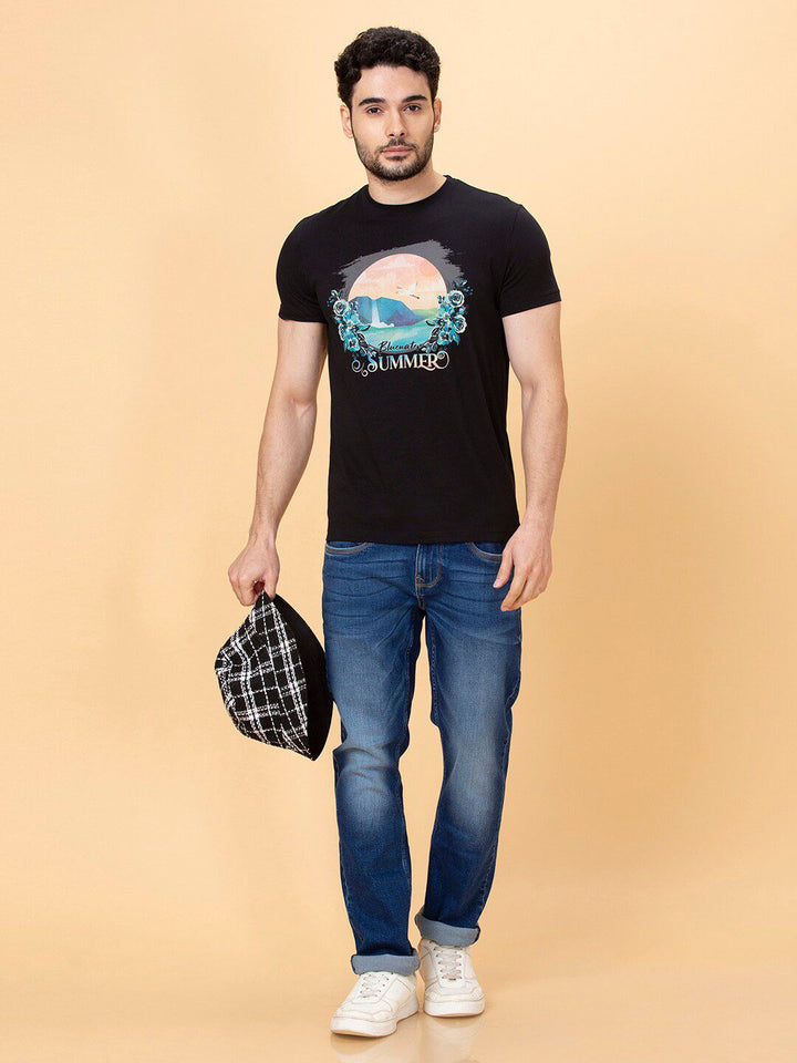 Being Human Graphic Printed Round Neck Casual T-shirt