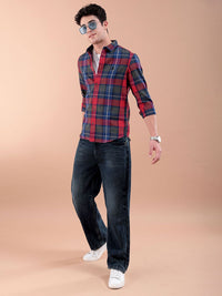 The Indian Garage Co Men Checked Casual Shirt