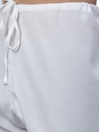 SOJANYA Embroidered Mandarin Collar Sequinned Pure Cotton Kurta with Pyjamas
