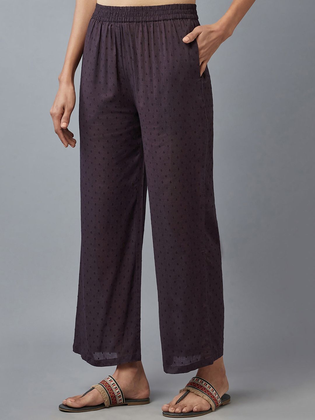 W Brown Wide Leg Palazzos