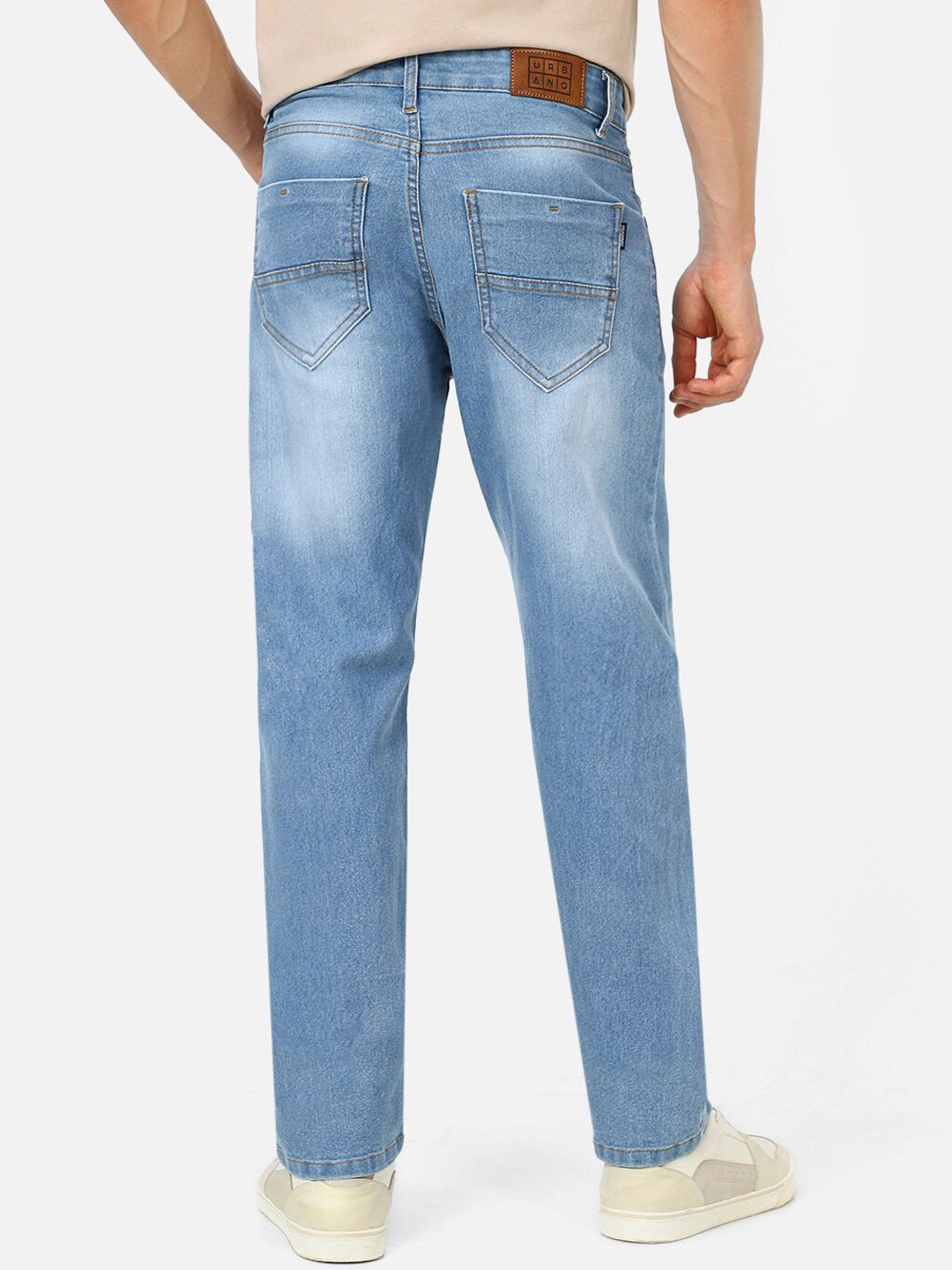 Urbano Fashion Men Heavy Fade Clean Look Washed Stretchable Whiskers Jeans