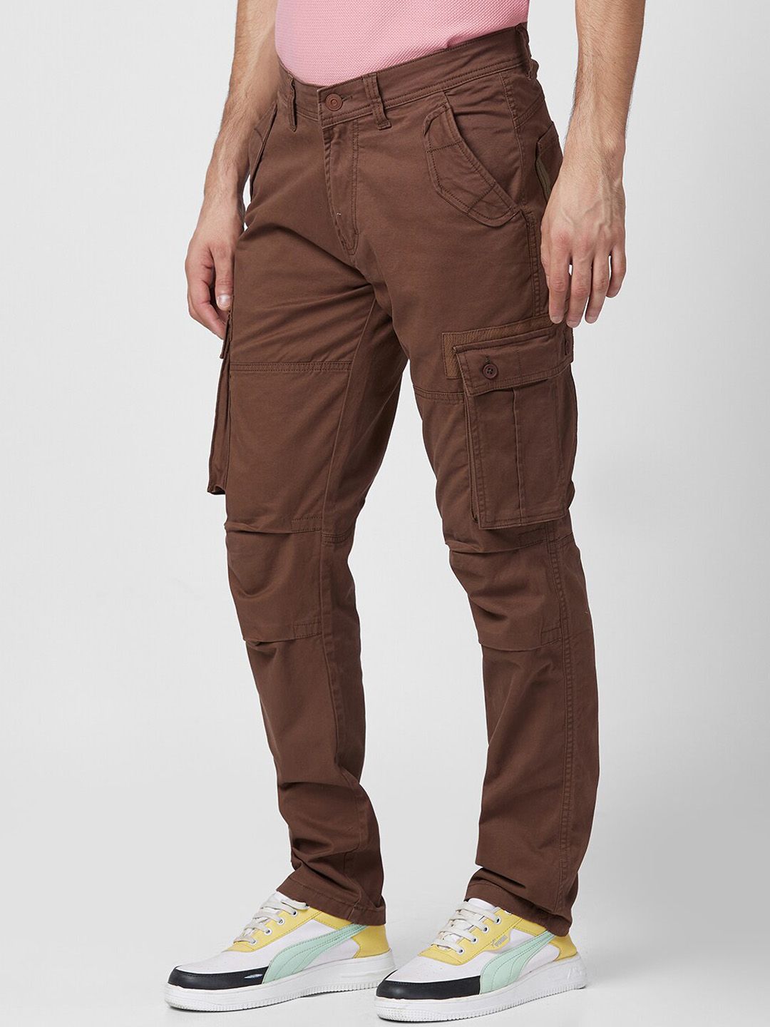 SPYKAR Men Mid-Rise Cotton Cargos Trousers