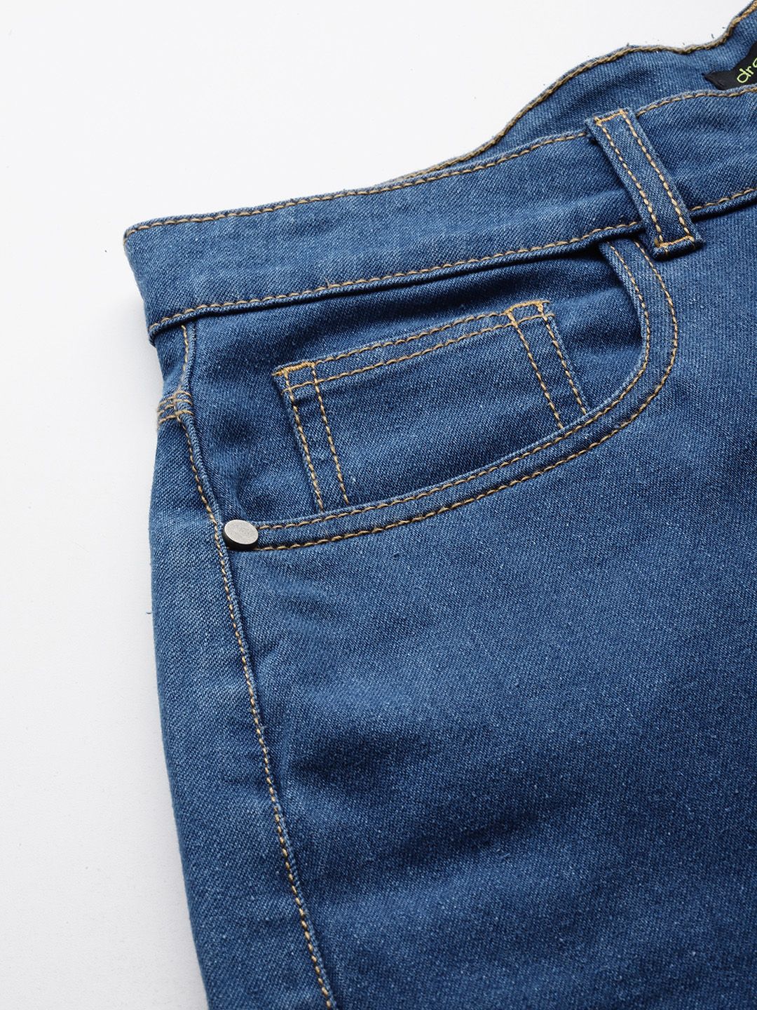 DressBerry Women High-Rise Stretchable Slouchy Fit Jeans with Detachable Chain
