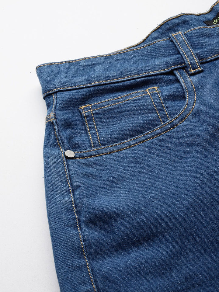 DressBerry Women High-Rise Stretchable Slouchy Fit Jeans with Detachable Chain