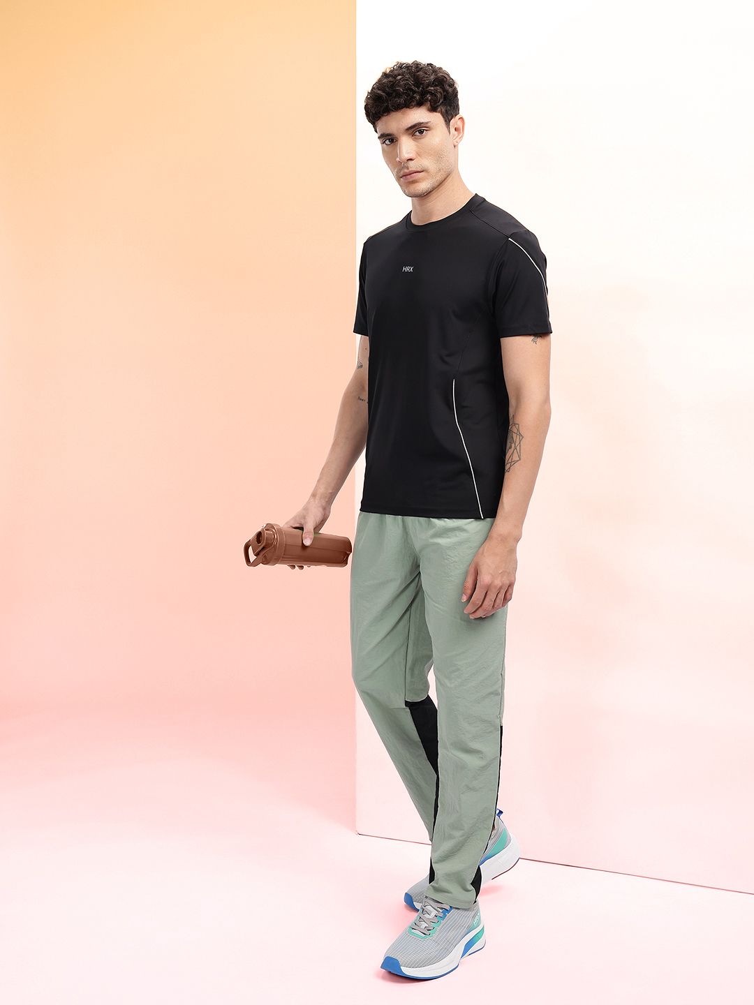 HRX by Hrithik Roshan Men Colorblock Running Track Pants