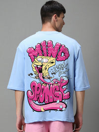 Bewakoof Men Typography Printed Round Neck Oversized Spongebob T-shirt