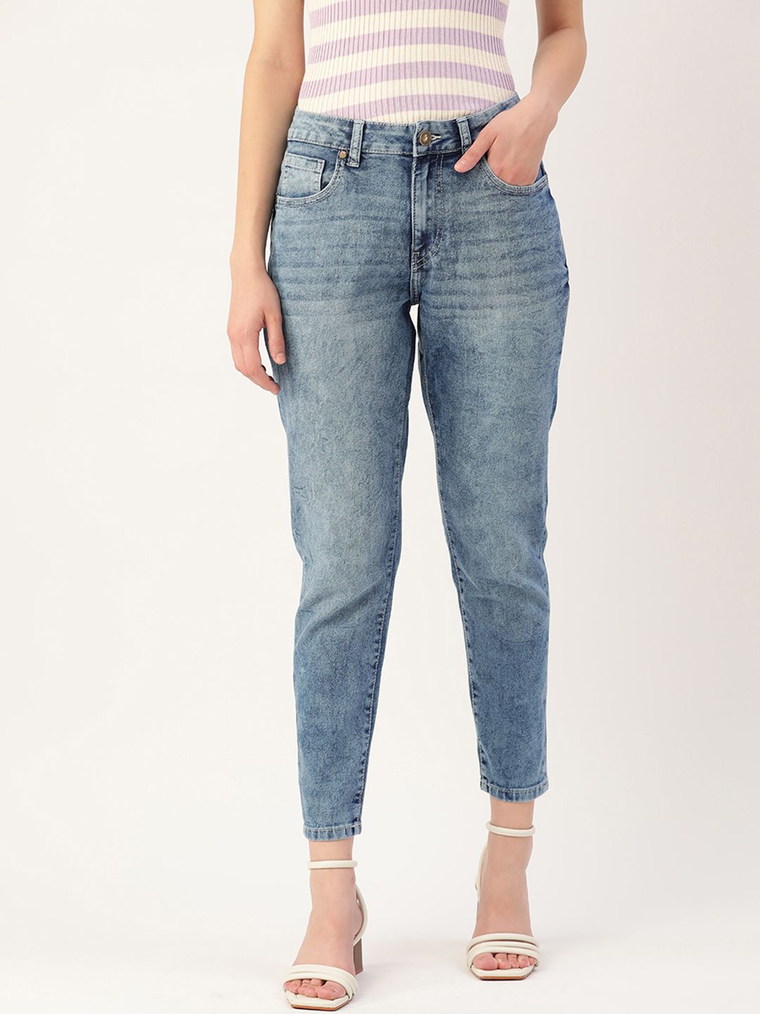 DressBerry Women Blue Light Fade Stretchable Jeans