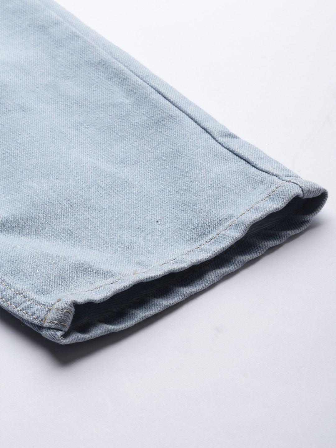 The Indian Garage Co Men Pure Cotton Dad Fit Highly Distressed Jeans