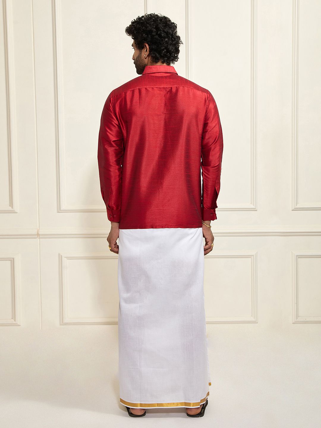 VASTRAMAY Shirt With Veshti Set
