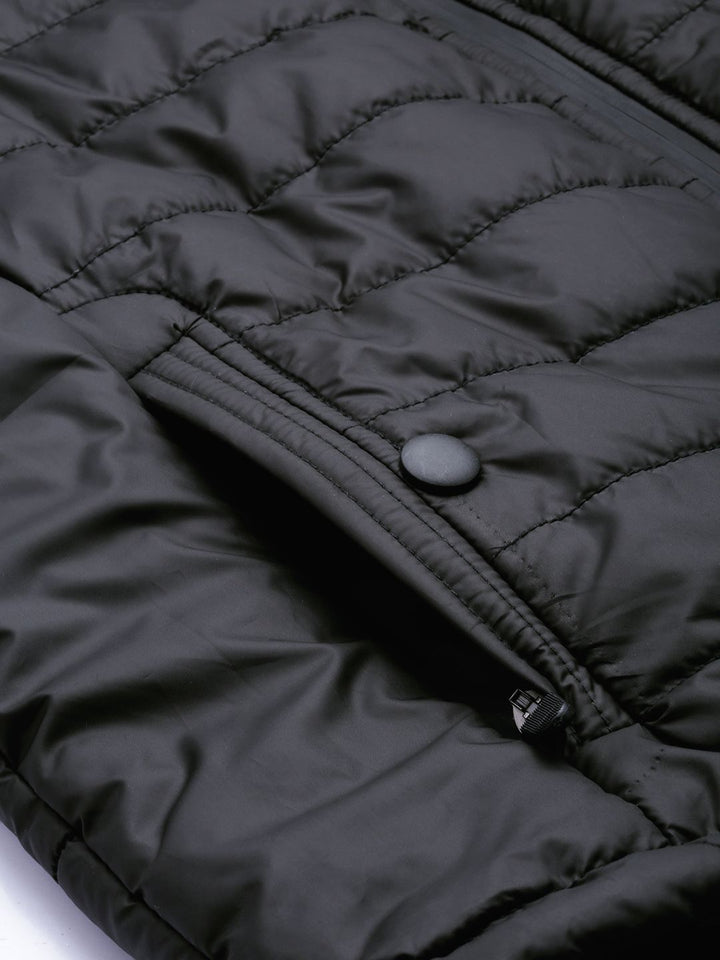 The Indian Garage Co Men Zip-Front Puffer Jacket with Detachable Hood