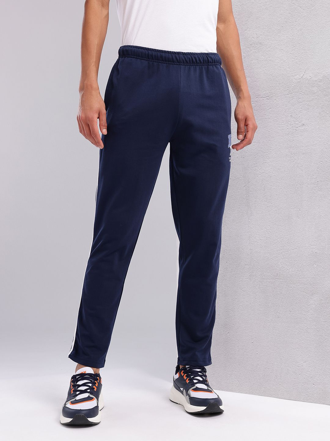 HRX by Hrithik Roshan Men Typography Print Lifestyle Track Pants with Side Stripes