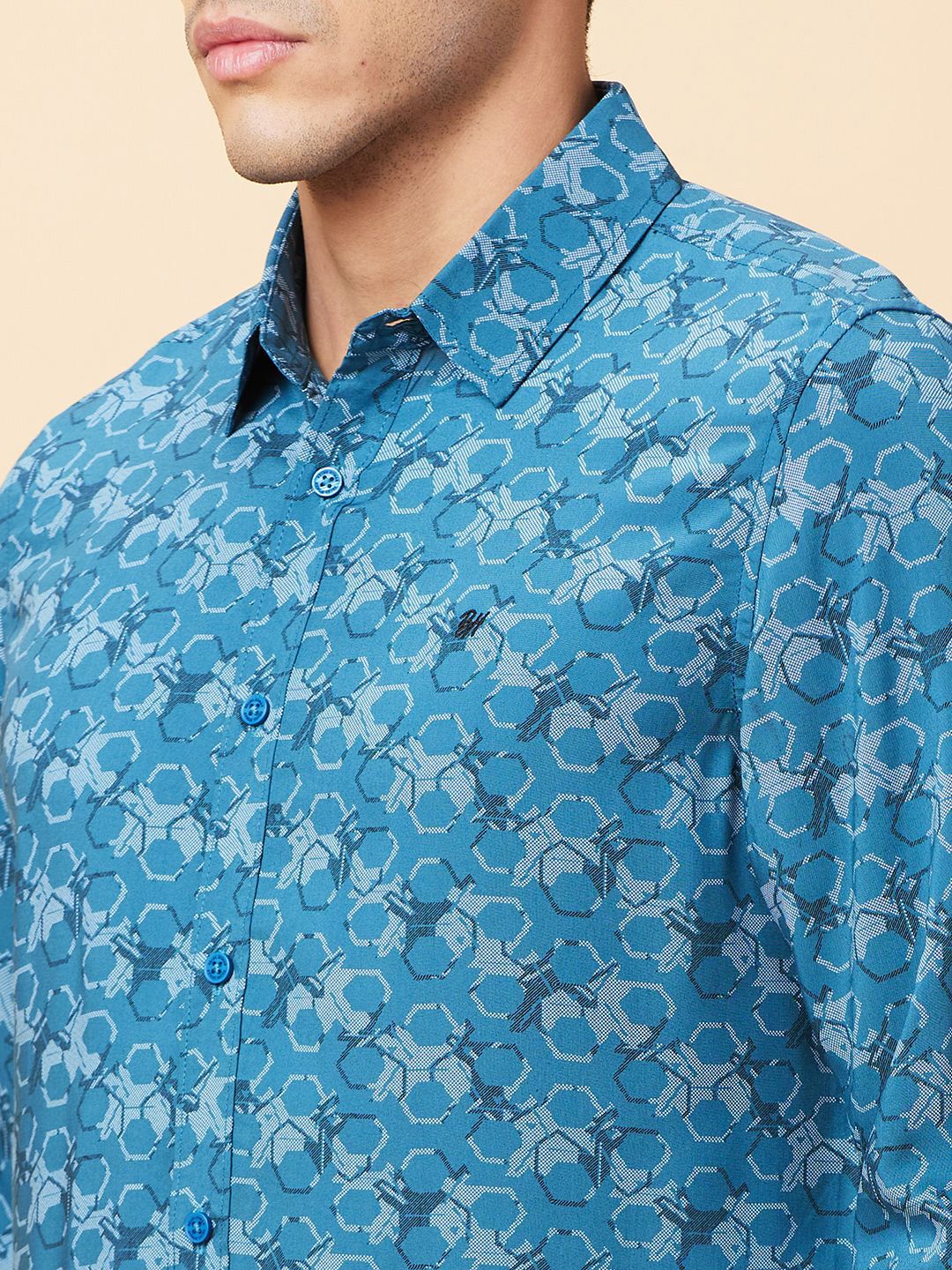 Being Human Men Slim Fit Floral Opaque Printed Casual Shirt