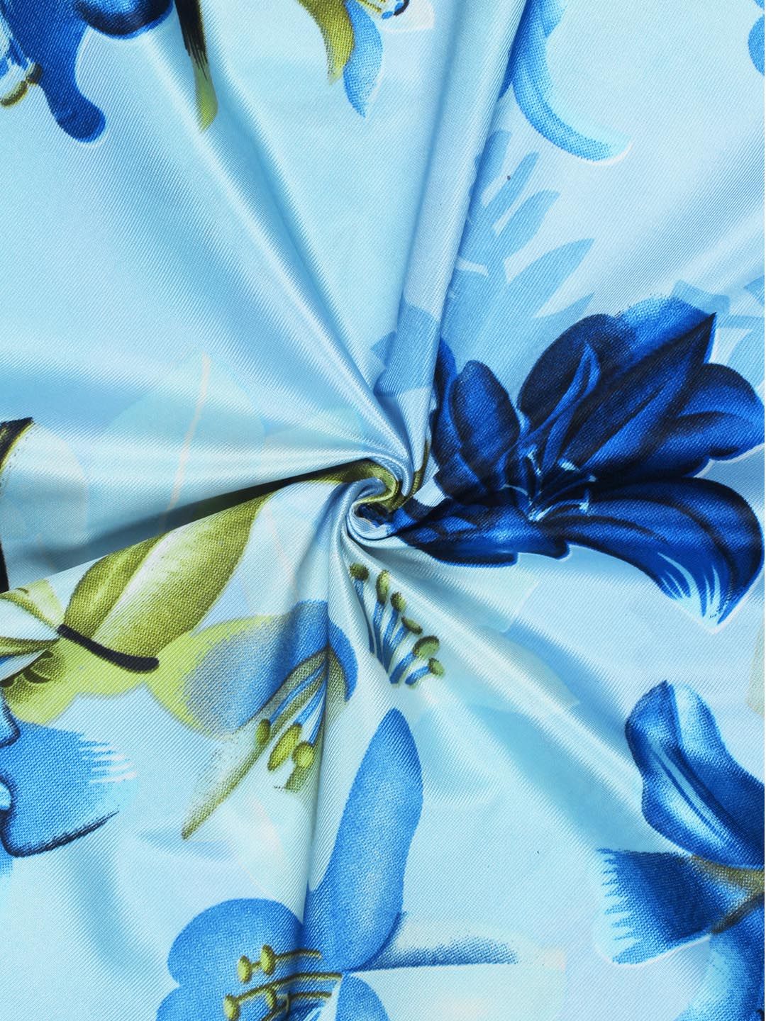 Story@home Blue & Green 2 Pieces Floral Window Curtain
