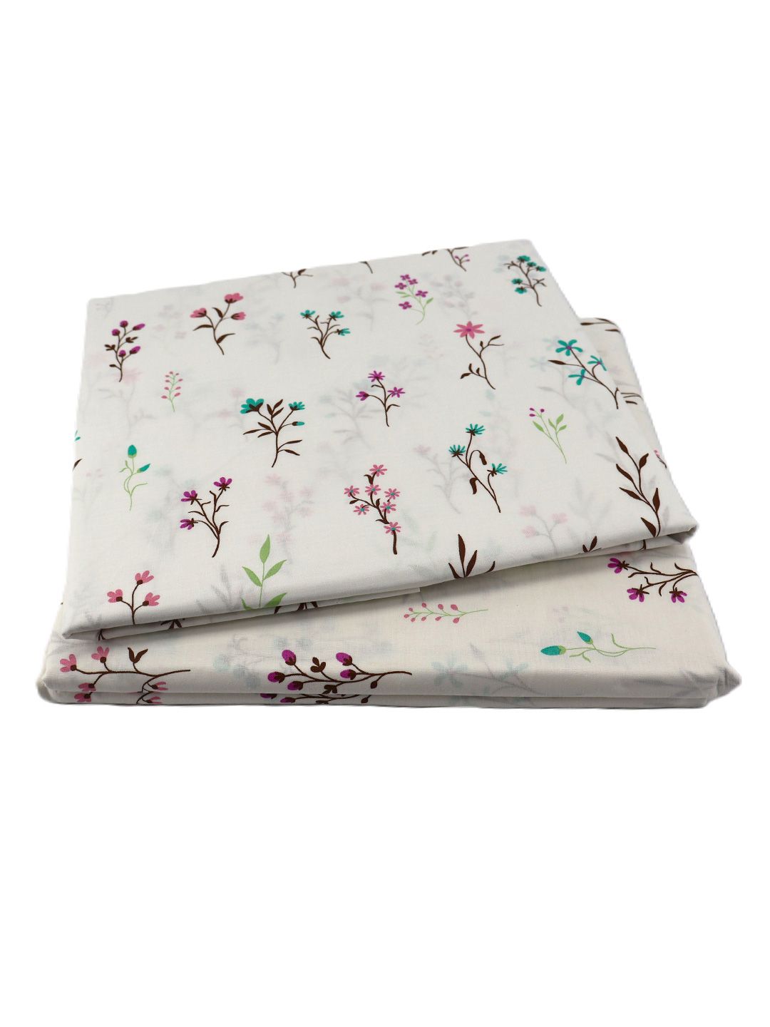 BOMBAY DYEING Vintage Green Printed Pure Cotton 180 TC  Bedsheet Set 1.52 m X 2.28 m
