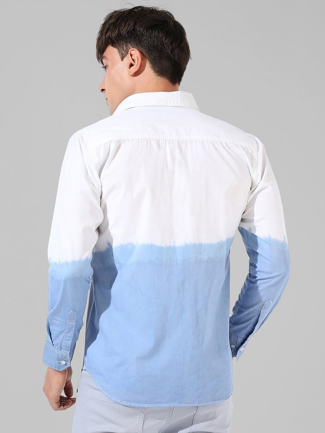 Campus Sutra Classic Fit Colourblocked Cotton Casual Shirt