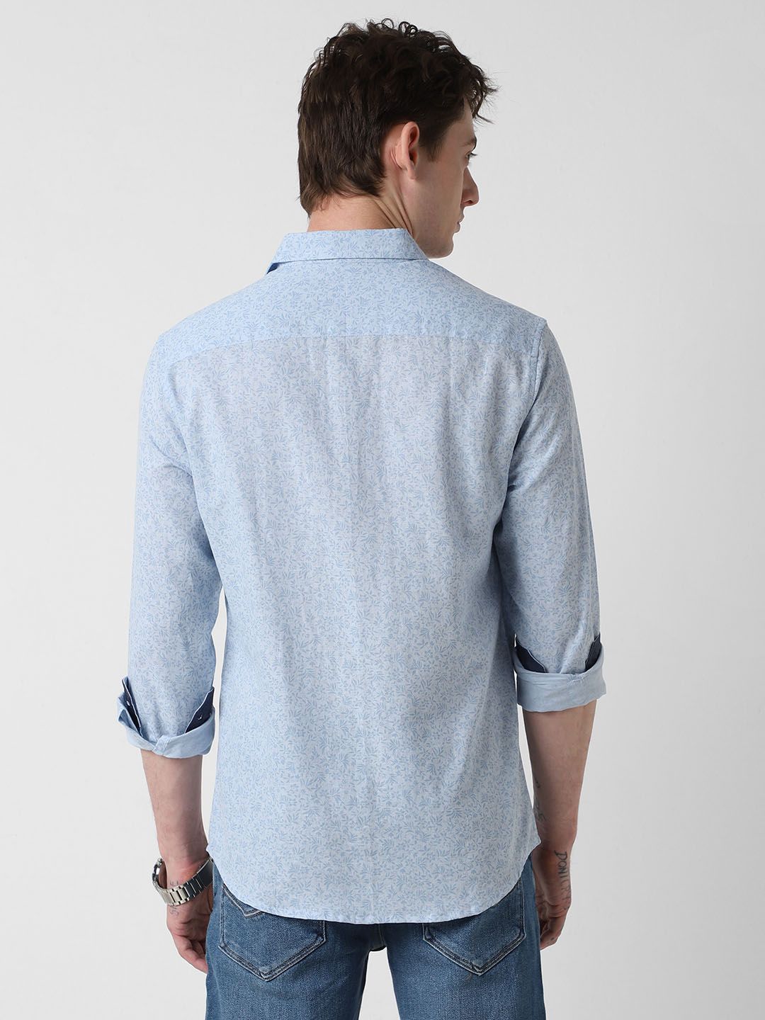 VASTRADO Men Classic Slim Fit Floral Opaque Printed Casual Shirt