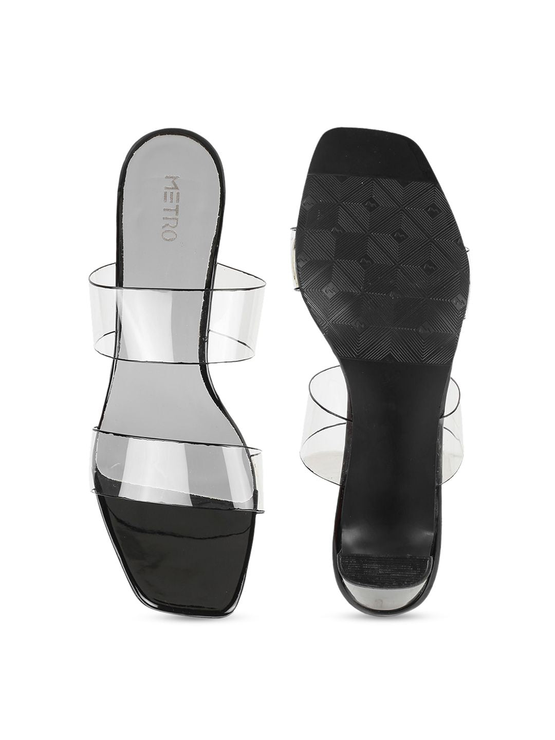 Metro Double Straps Slim Heels