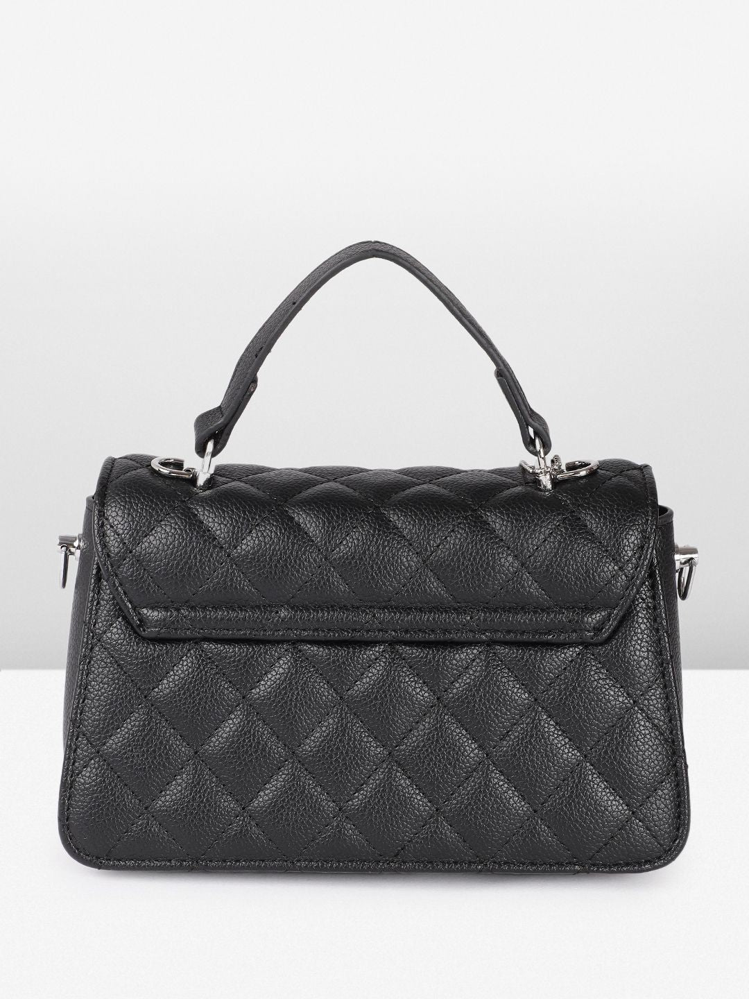 DressBerry Quilted Structured Satchel