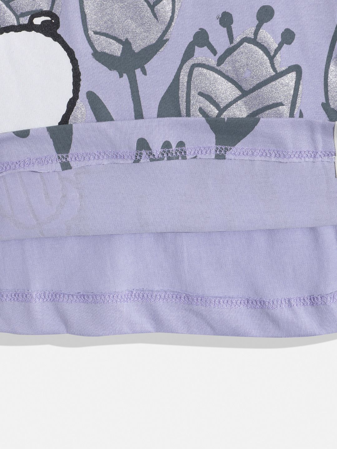 Happy Faces Girls Pure Cotton Snoopy Printed T-shirt with Joggers