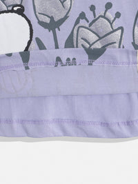 Happy Faces Girls Pure Cotton Snoopy Printed T-shirt with Joggers