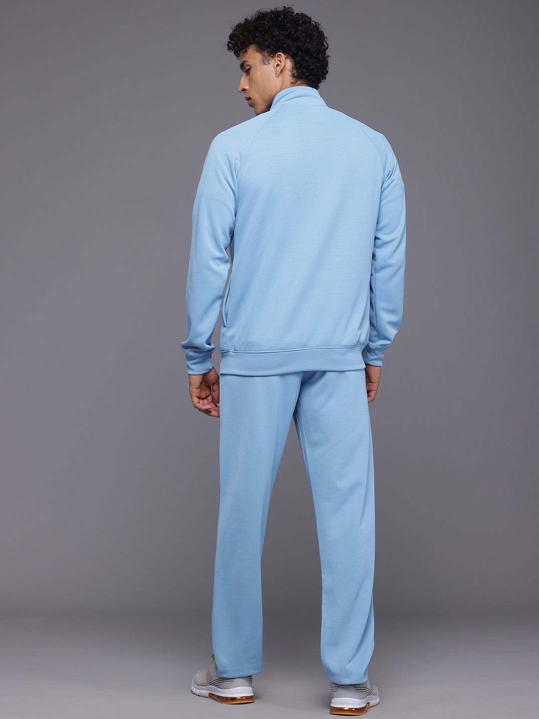 HRX by Hrithik Roshan Striped Detail Rapid-Dry Running Zip-Up Tracksuit