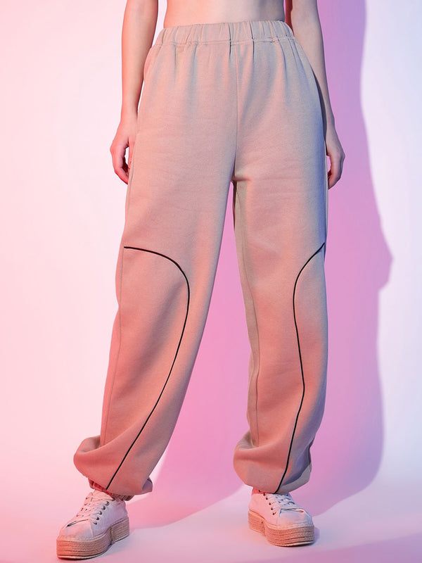 STREET 9 Women Beige Loose Fit Joggers