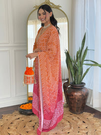 KALINI Women Ethnic Motifs Embroidered Regular Kurta with Trousers & With Dupatta
